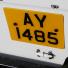 Alderney number plate, registration plate on car in Alderney